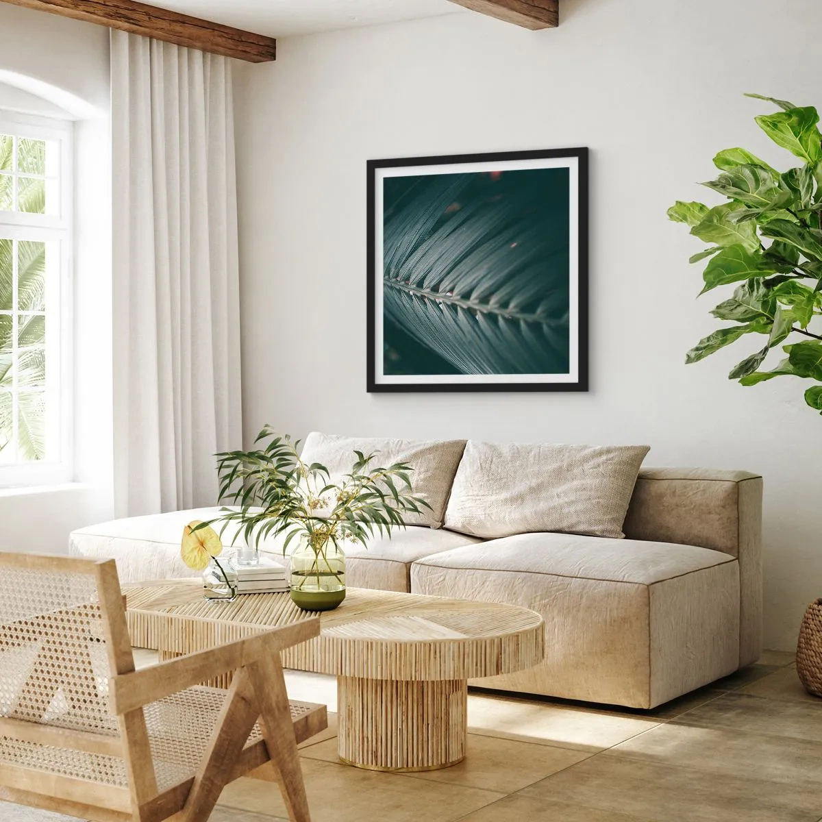 Poster in black frame - Precision of Nature - 50x50 cm
