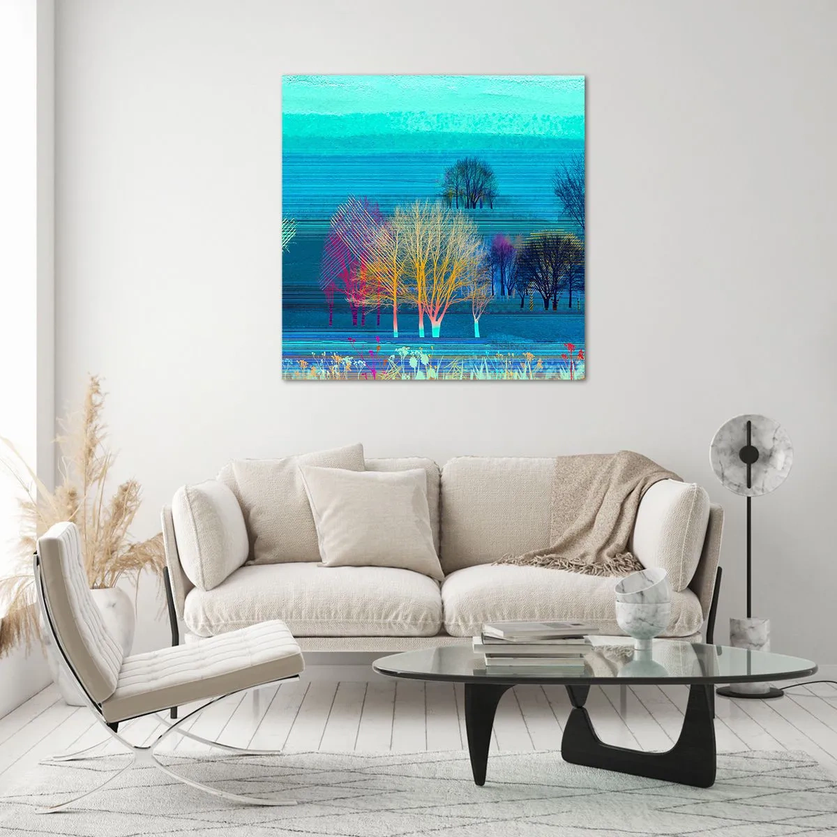 Glass picture - Combed Landcsape - 30x30 cm