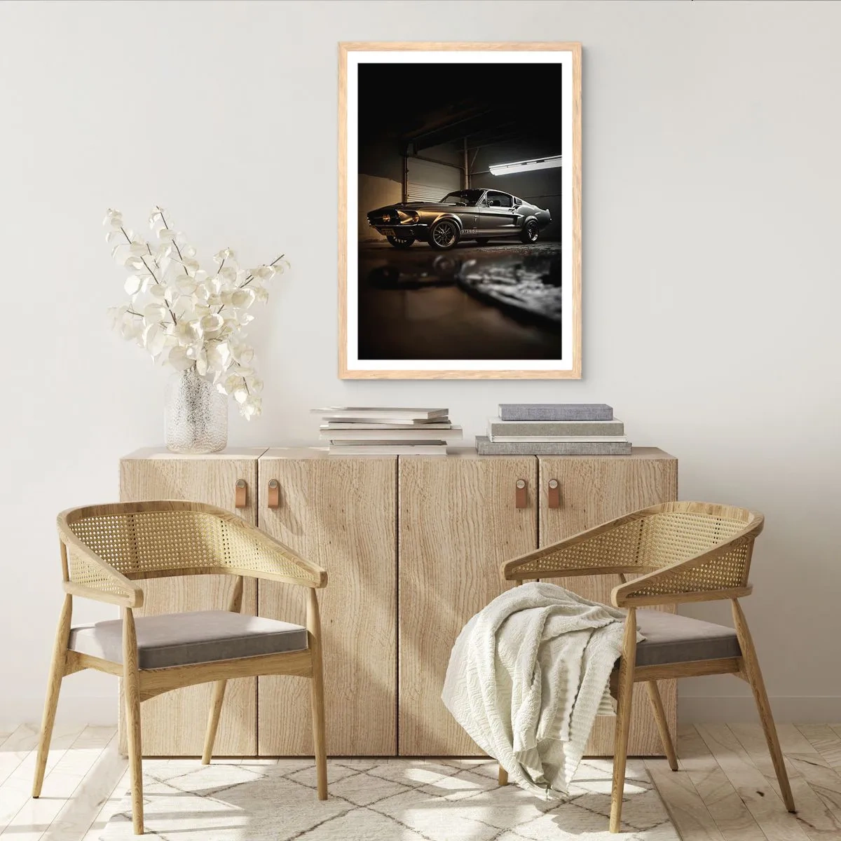 Poster in light oak frame - Back to the Future - 30x40 cm