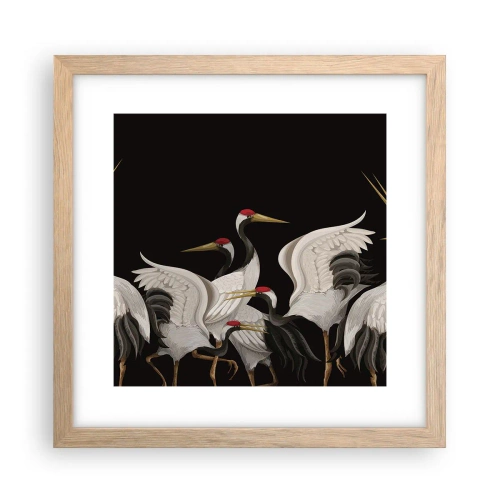 Poster in light oak frame - Bird Affairs - 30x30 cm