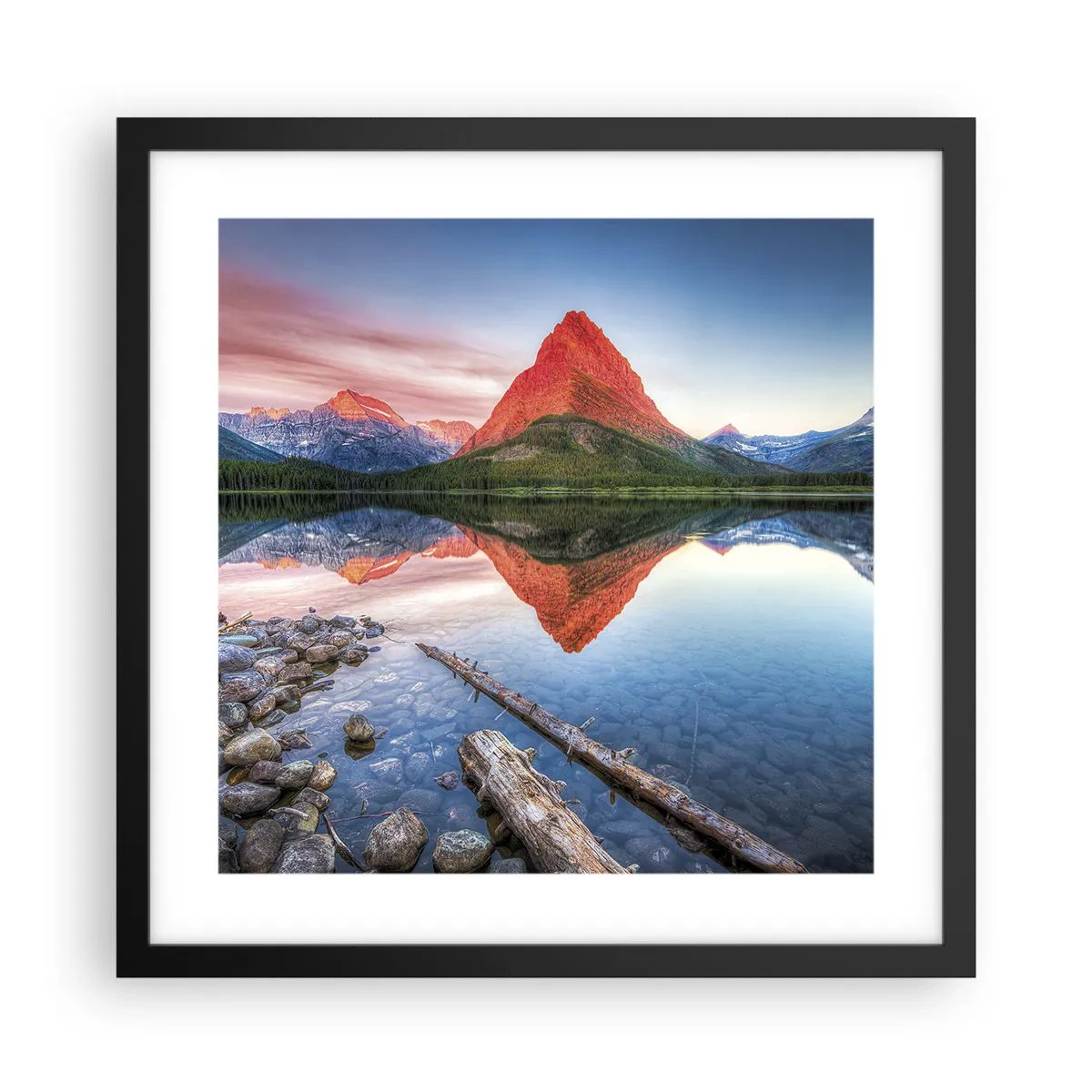 Poster in black frame - Heat and Cold - 40x40 cm