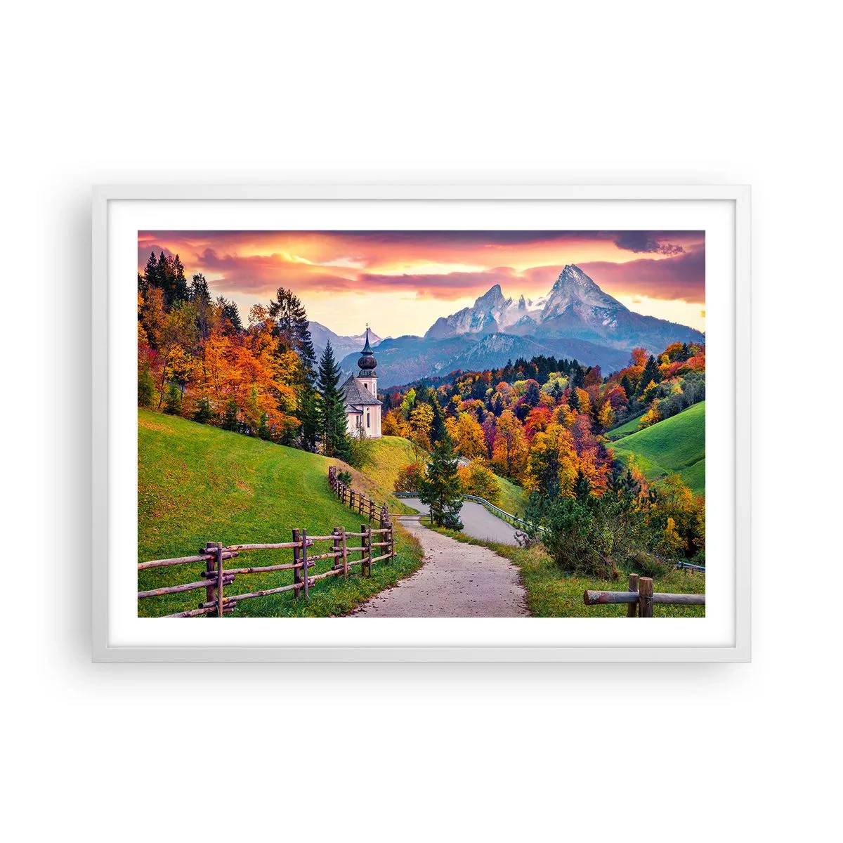 Poster in white frmae - Landscape Like a Picture - 70x50 cm