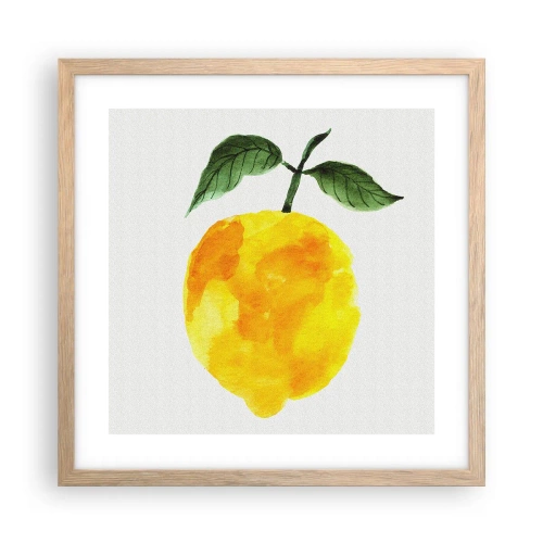 Poster in light oak frame - How to Get the Taste of the Sun - 40x40 cm