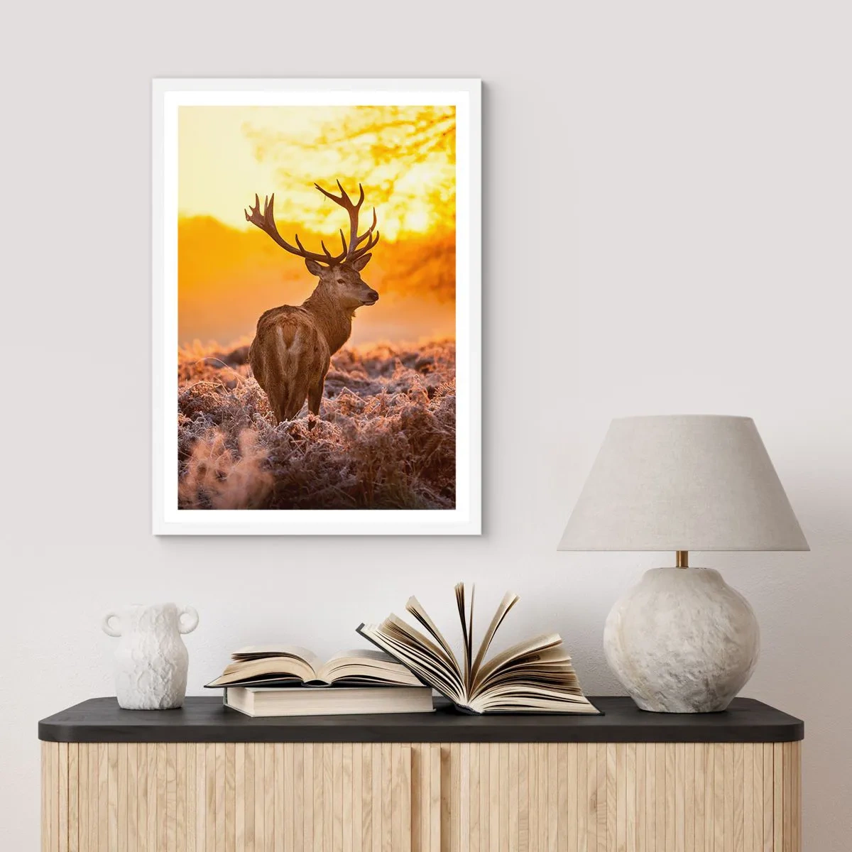 Poster in white frmae - King of Autumnal Forest - 30x40 cm