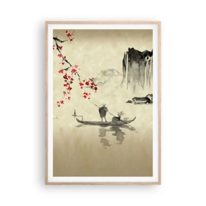 Poster in light oak frame - In Cherry Blossom Country - 70x100 cm