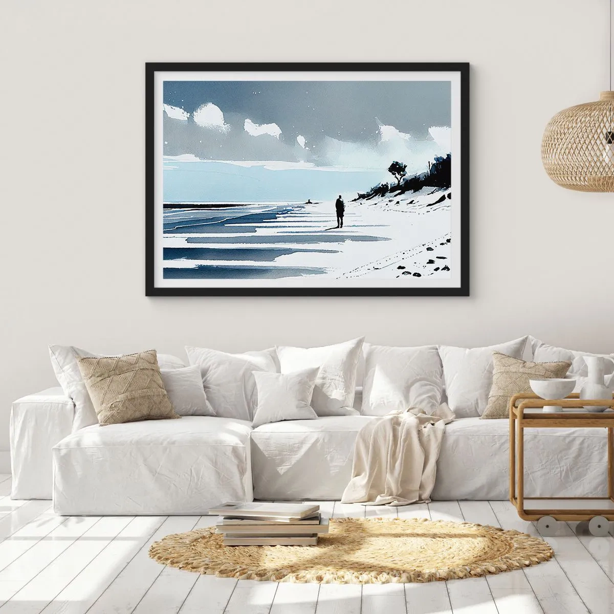 Poster in black frame - All Alone - 50x40 cm