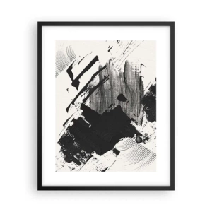 Poster in black frame - Abstract - Expression of Black - 40x50 cm