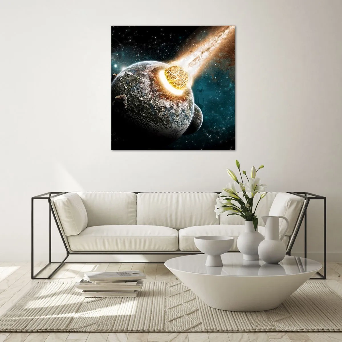 Glass picture - Demise or Birth? - 60x60 cm
