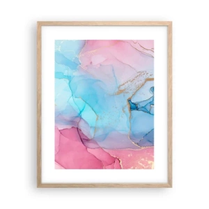 Poster in light oak frame - Encounter and Permeation - 40x50 cm