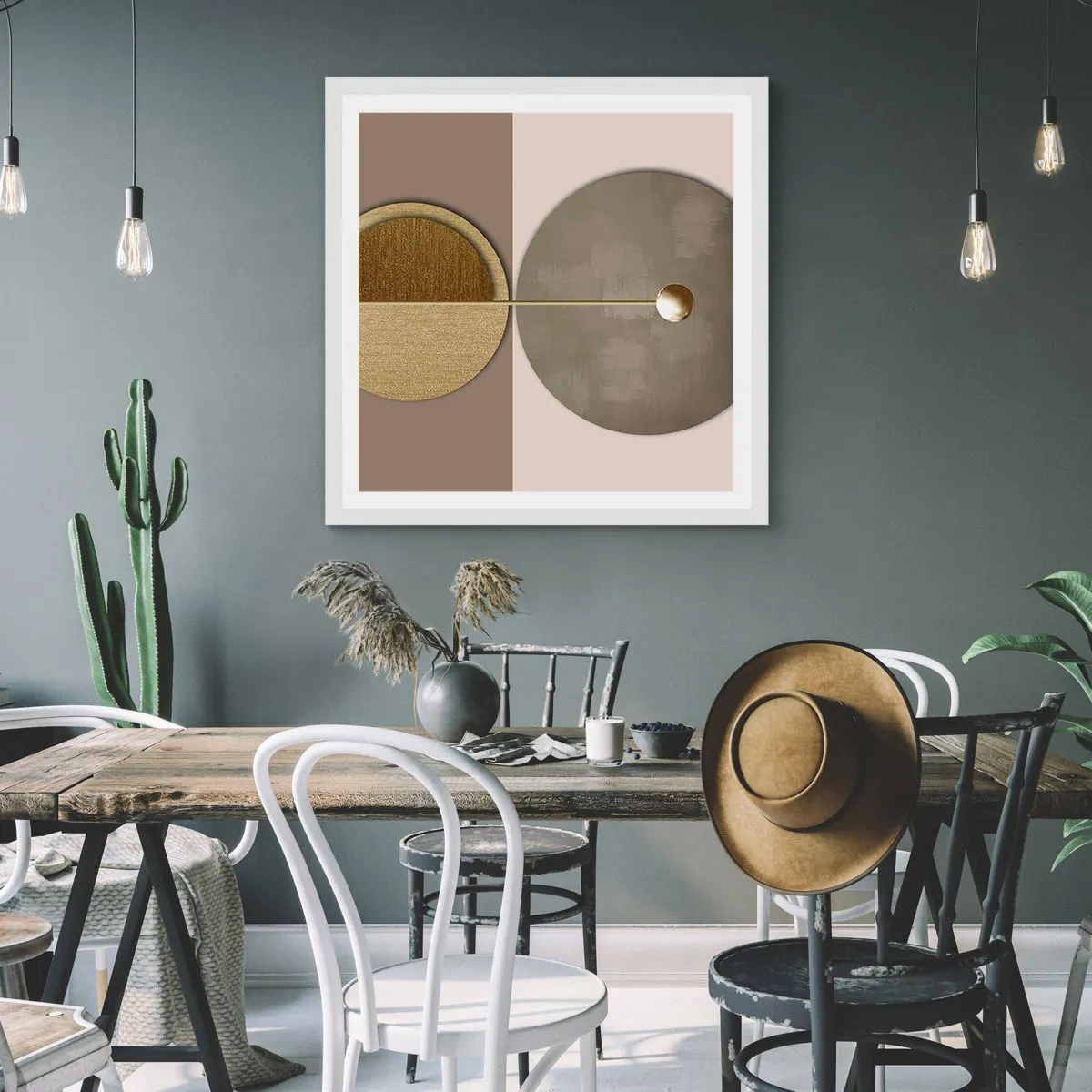 Poster in white frmae - Perfect Balance - 30x30 cm