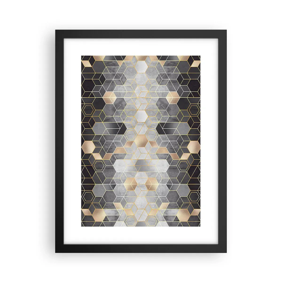 Poster in black frame - Diamond Composition - 30x40 cm