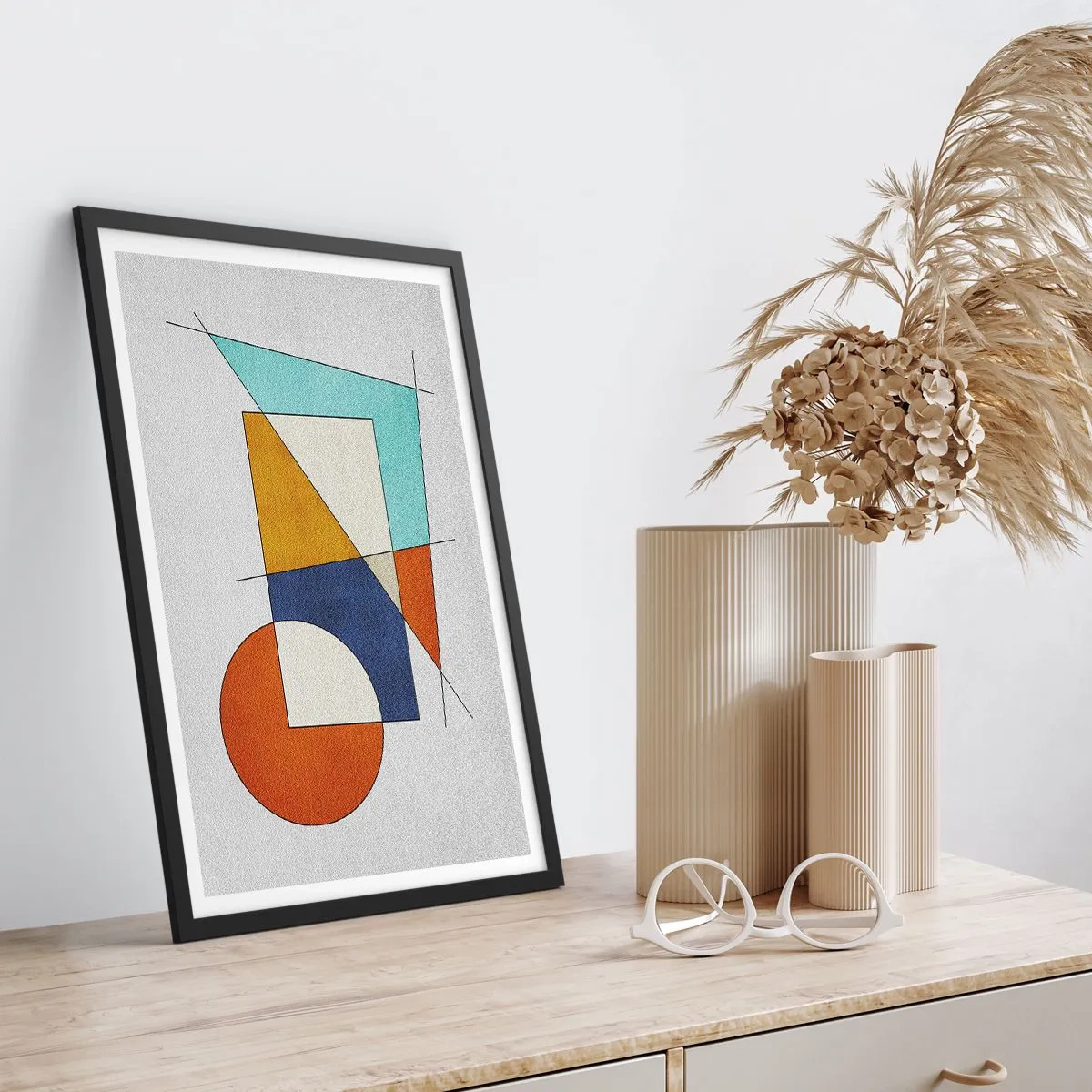 Poster in black frame - Abstract: Modernist Fun - 30x40 cm