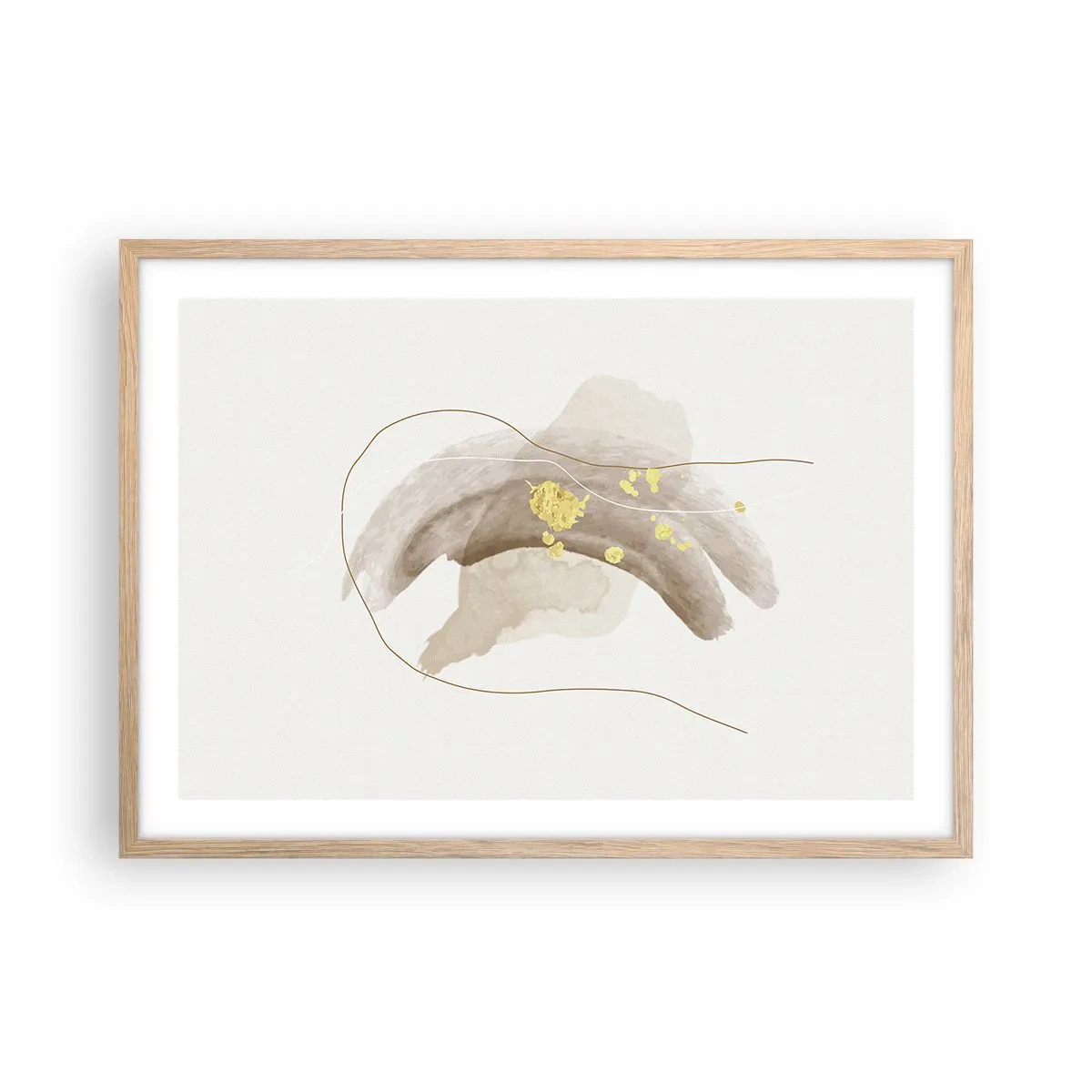 Poster in light oak frame - Encountered in Space - 70x50 cm