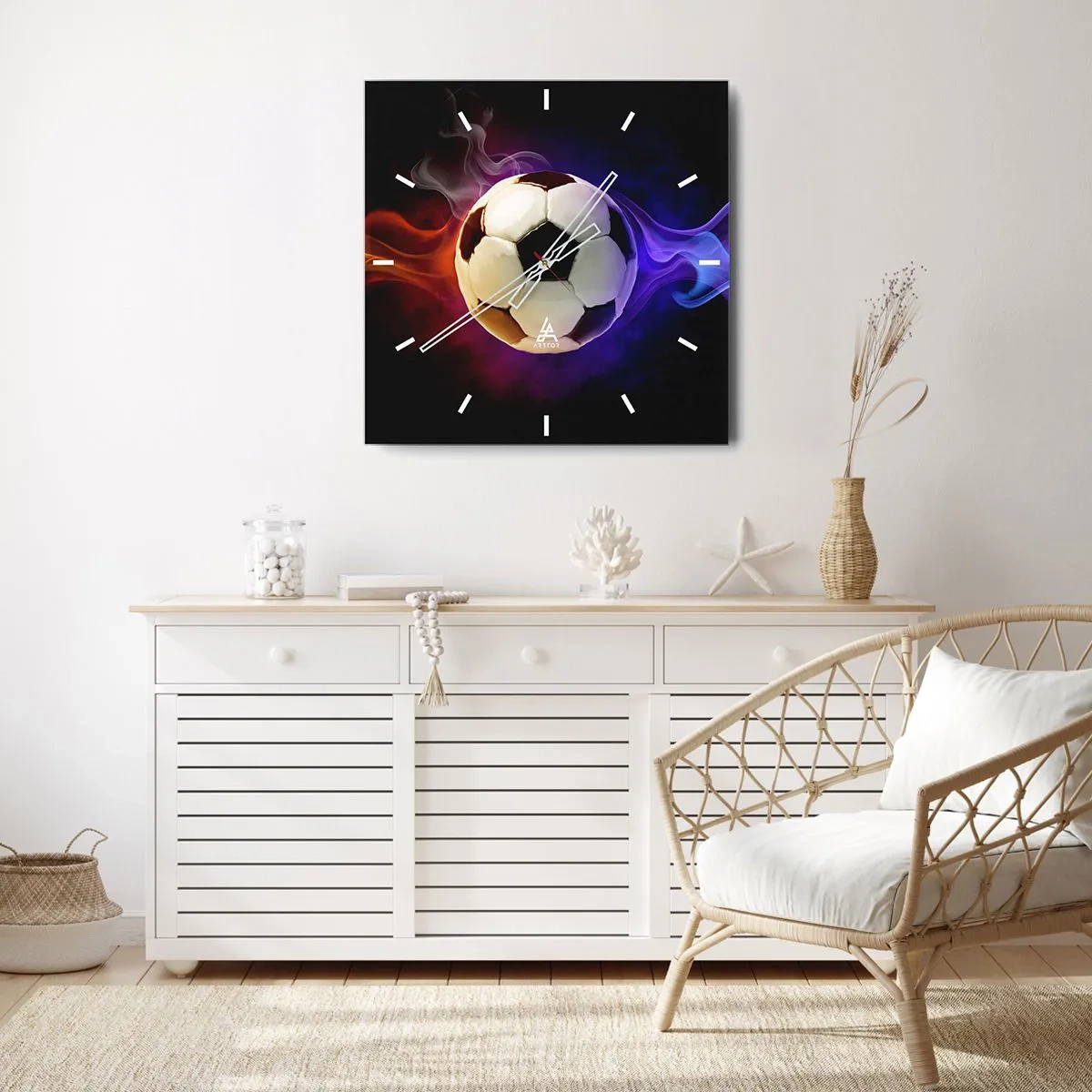 Wall clock - Clock on glass - Magical Power Of A Play - 30x30 cm