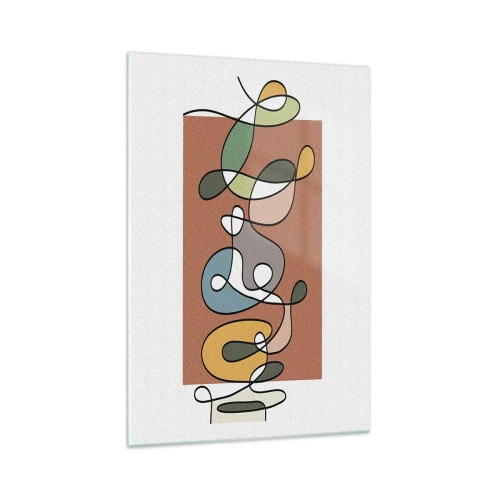 Glass picture - Abstract: Colourful Dance - 70x100 cm