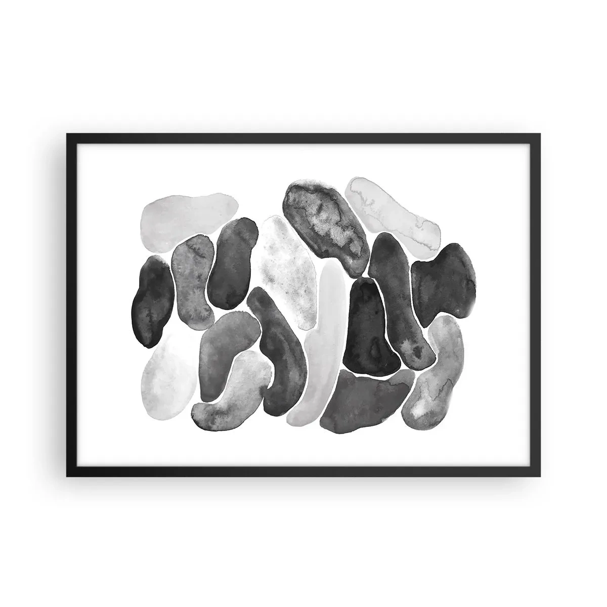 Poster in black frame - Stone Abstract - 70x50 cm