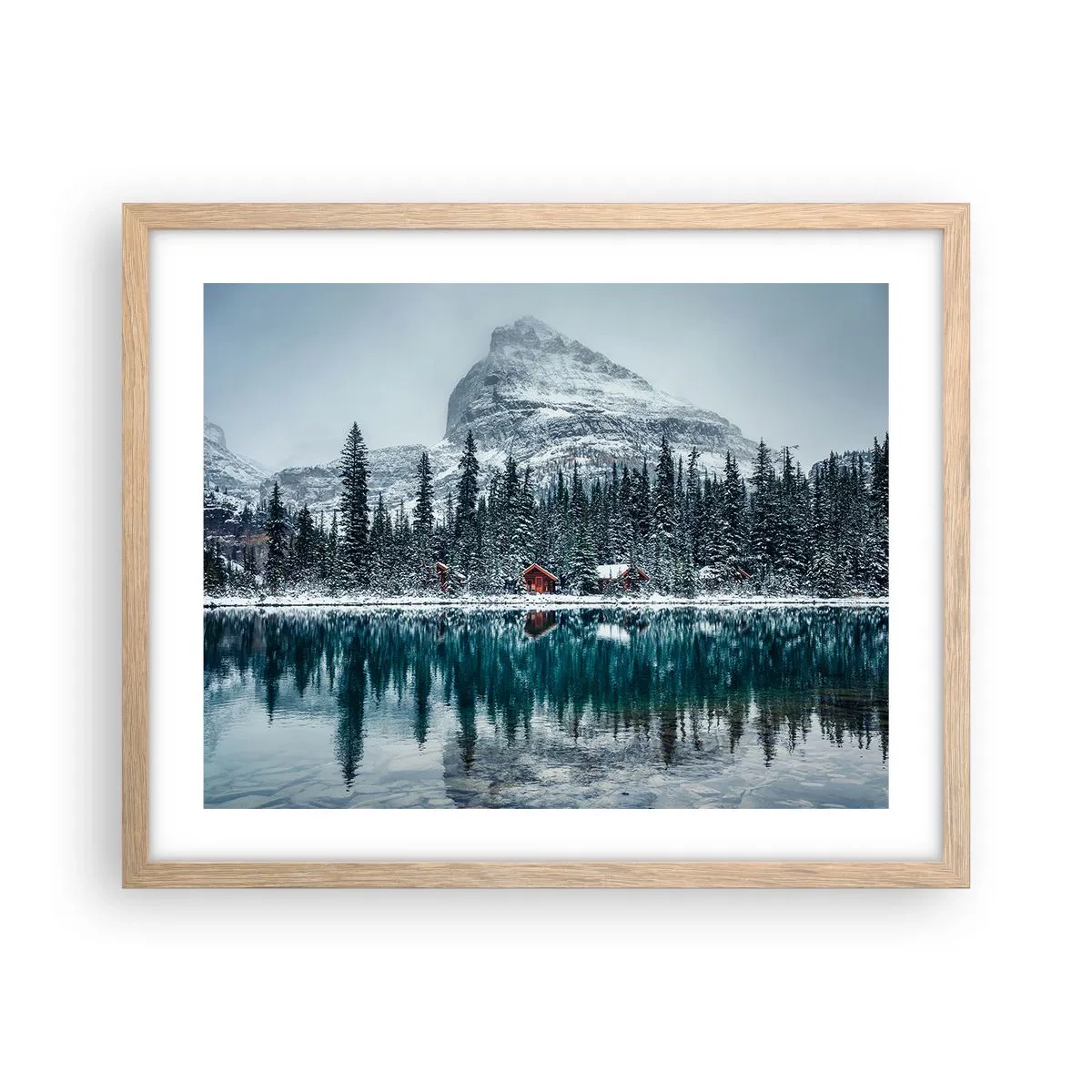 Poster in light oak frame - Canadian Retreat - 50x40 cm