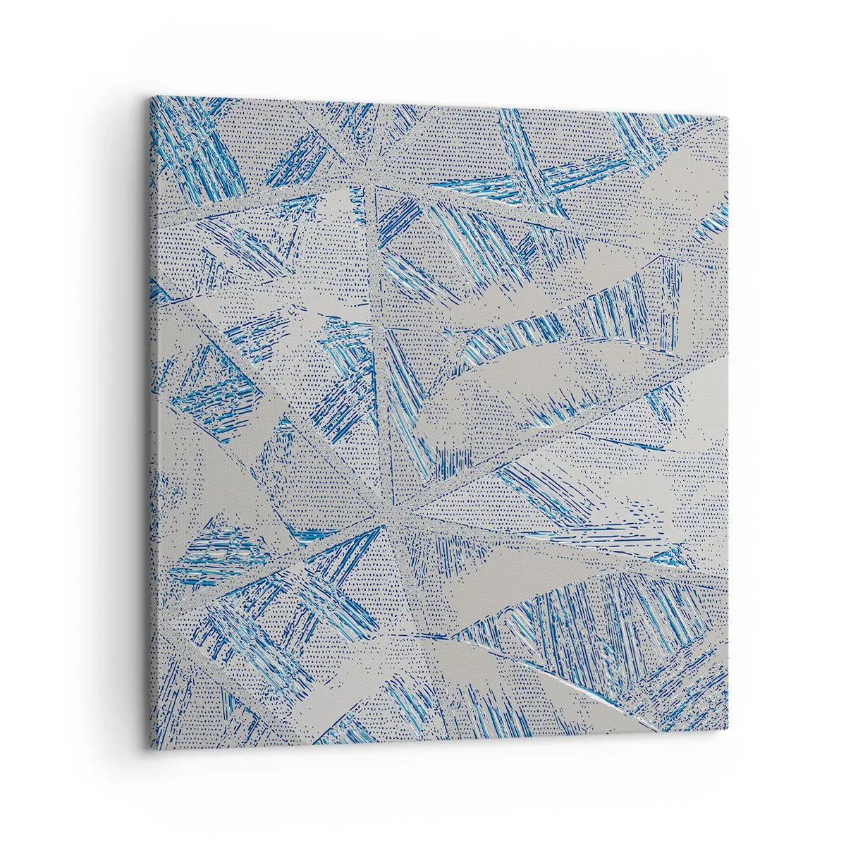 Canvas picture - In Blue and Grey Maze - 60x60 cm