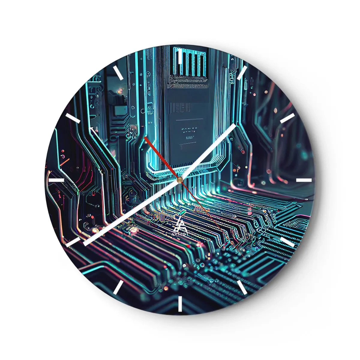 Wall clock - Clock on glass - I Was Just Thinking… - 40x40 cm