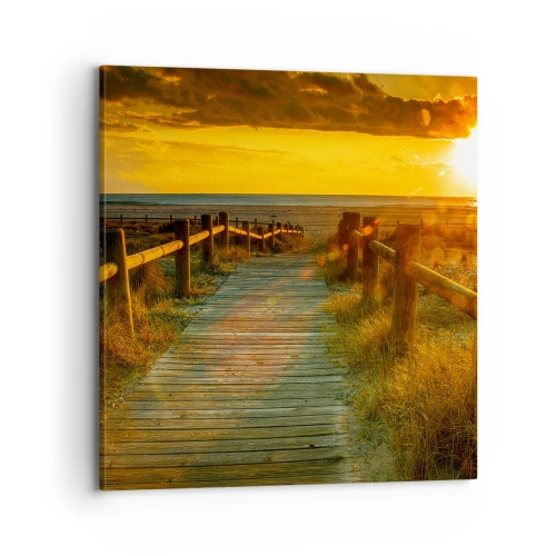 Canvas picture - Bathed in Old Gold - 70x70 cm