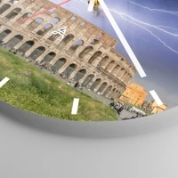 Clock face with lines