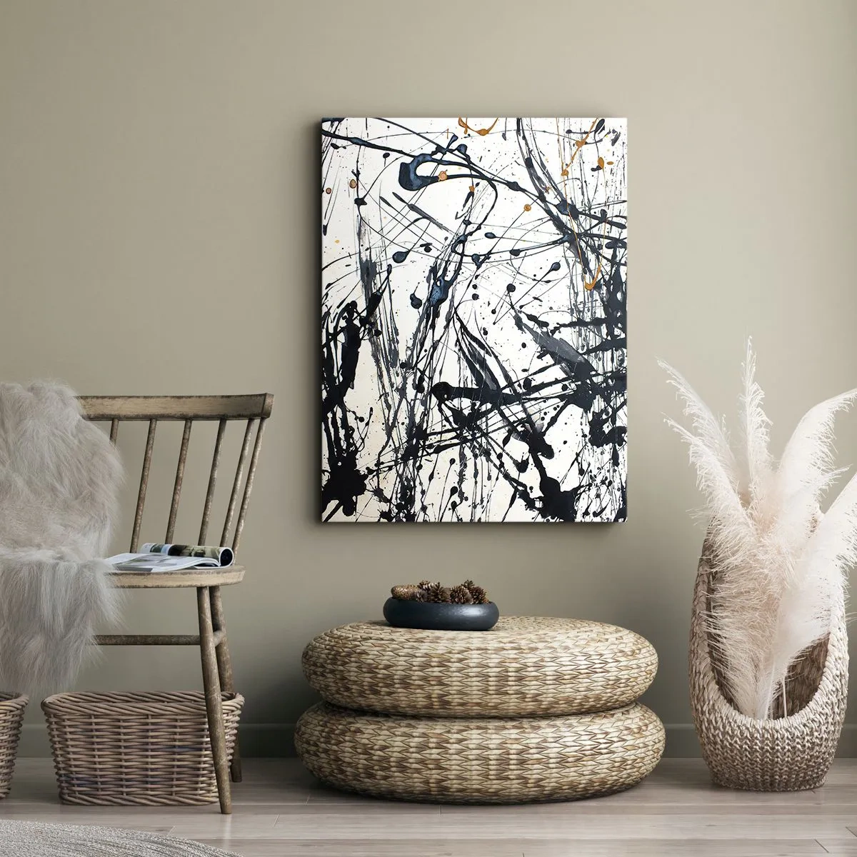 Canvas picture - Expressionist Abstract - 80x120 cm