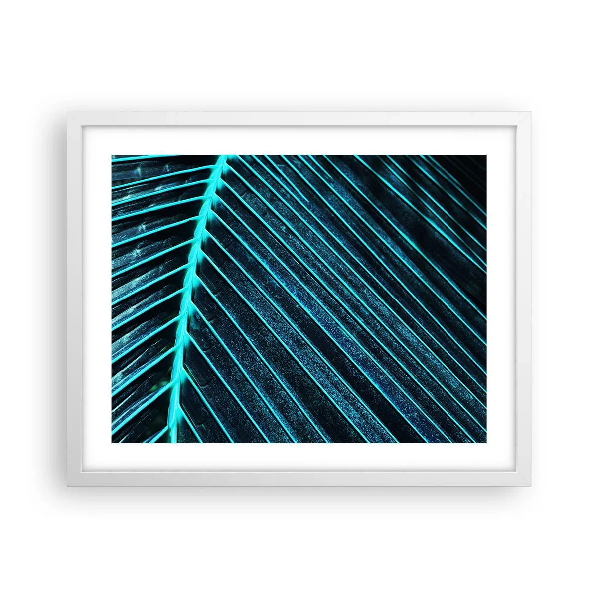 Poster in white frmae - Texture of Green - 50x40 cm