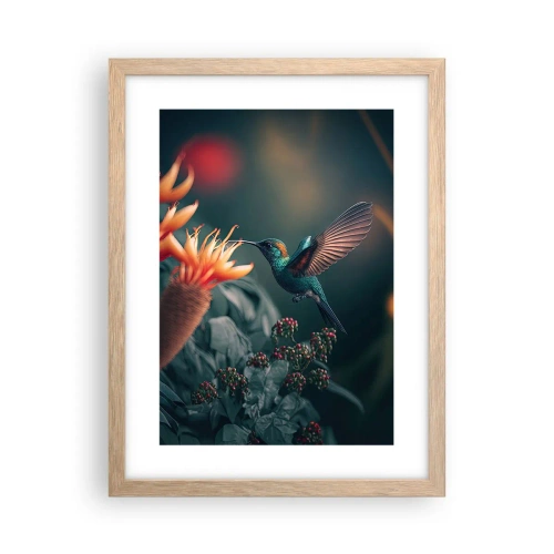 Poster in light oak frame - Really Colourful Life - 30x40 cm
