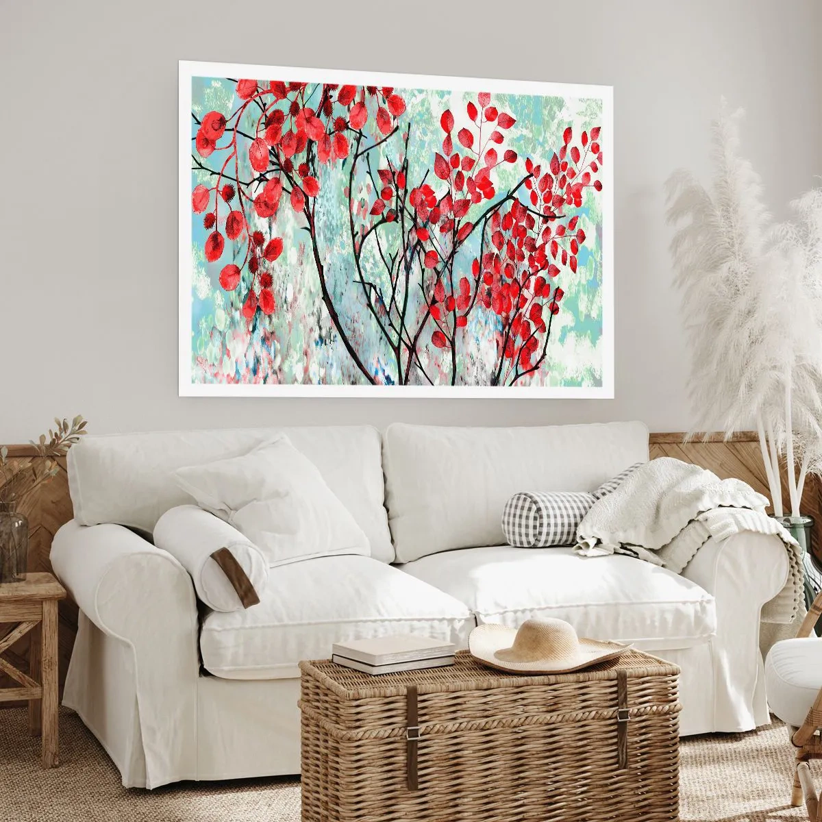 Poster - Tree in Scarlet - 50x40 cm