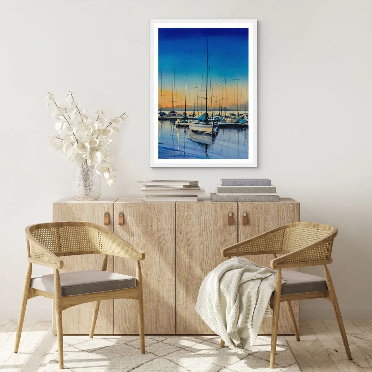 Poster in white frmae - The End of a Good Day - 30x40 cm