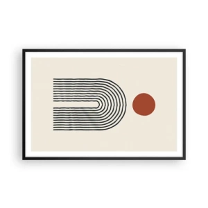 Poster in black frame - Magnetism of Shapes and Colours - 91x61 cm