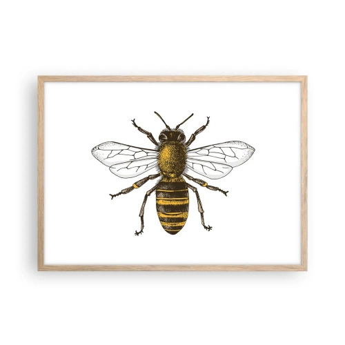 Poster in light oak frame - Beautiful and Good - 70x50 cm