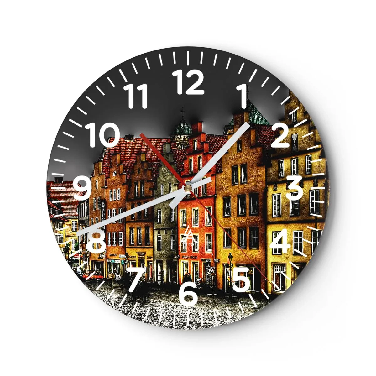 Wall clock - Clock on glass - We Are Only Missing an Enchanted Carriage - 40x40 cm