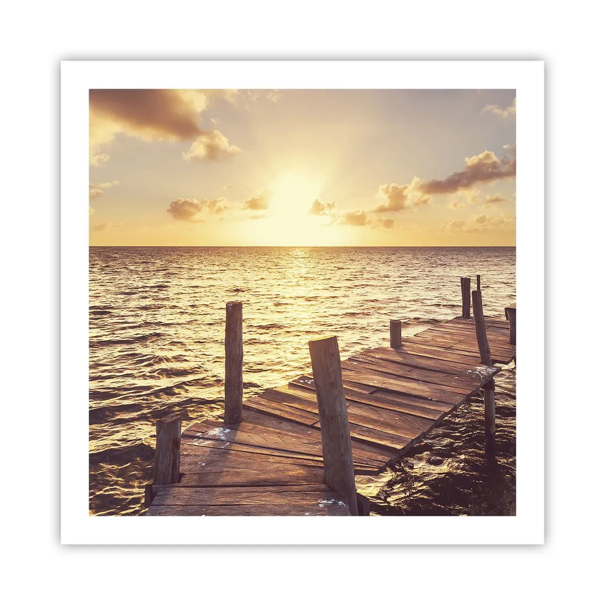Poster - Golden Land of Tranquility - 60x60 cm