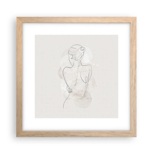 Poster in light oak frame - Like a Sensitive Instrument - 30x30 cm