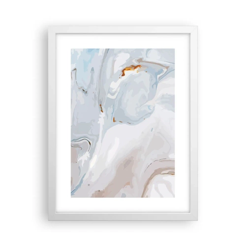 Poster in white frmae - White Fusion - 30x40 cm