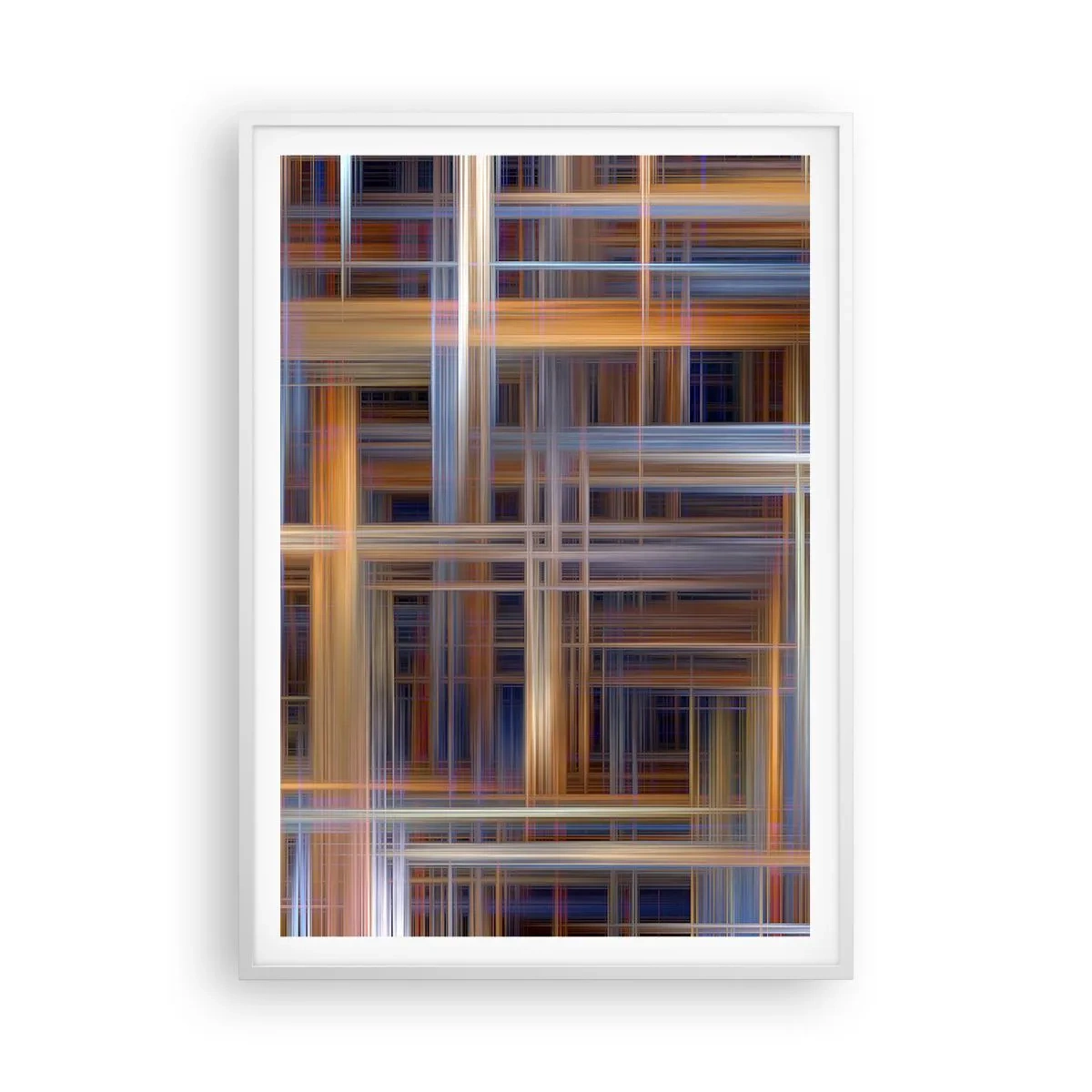 Poster in white frmae - Light Woven - 70x100 cm