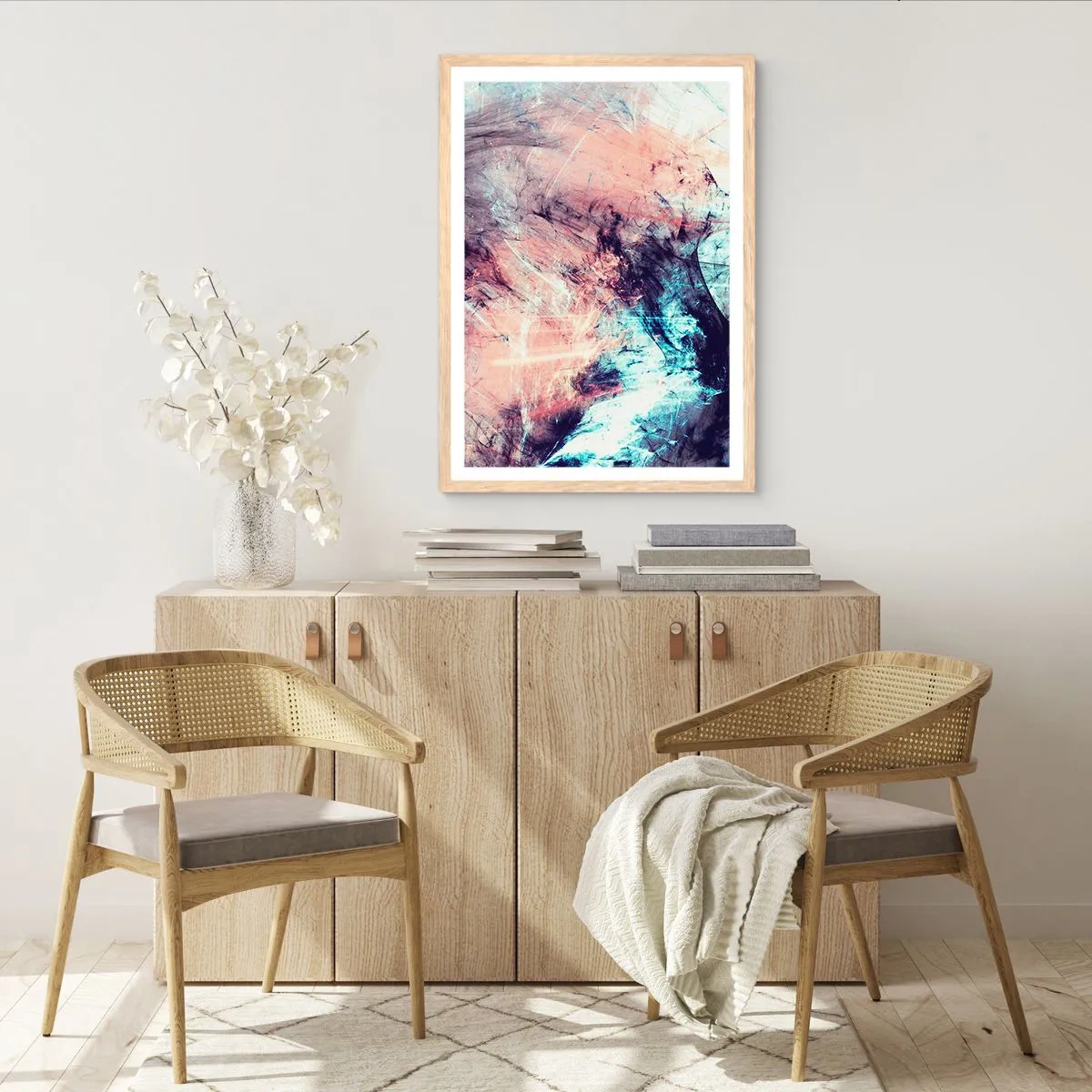 Poster in light oak frame - Feel the Wind - 70x100 cm