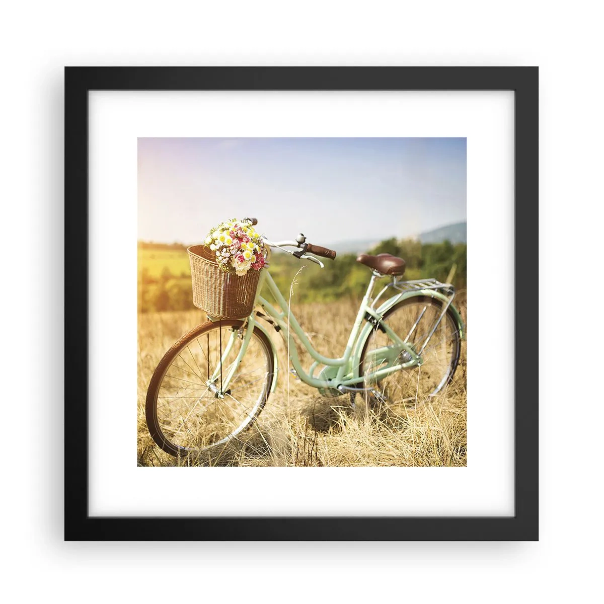 Poster in black frame - I will Stay Here for a While - 30x30 cm