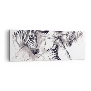 Canvas picture - Dancing With Zebras - 140x50 cm