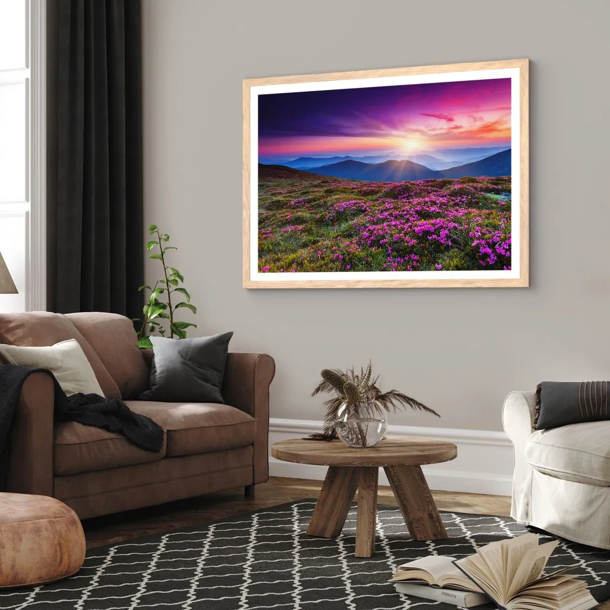 Poster in light oak frame - Smells Strongly of Herbs - 100x70 cm
