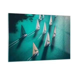 Glass picture - Competing with the Wind - 120x80 cm
