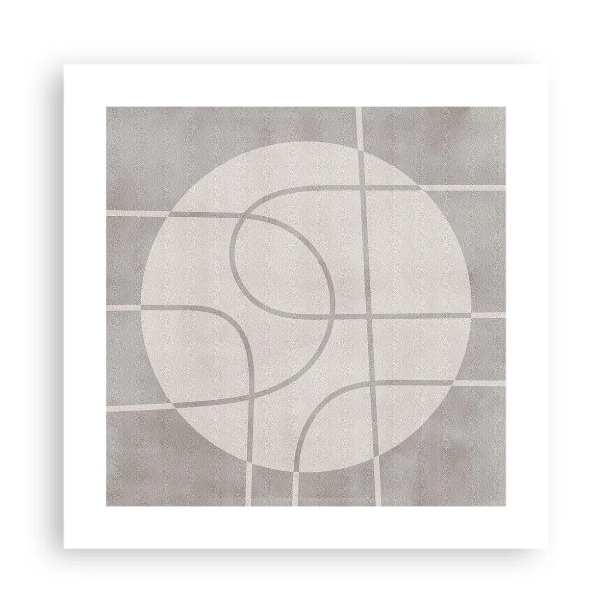 Poster - Circular and Straight - 40x40 cm