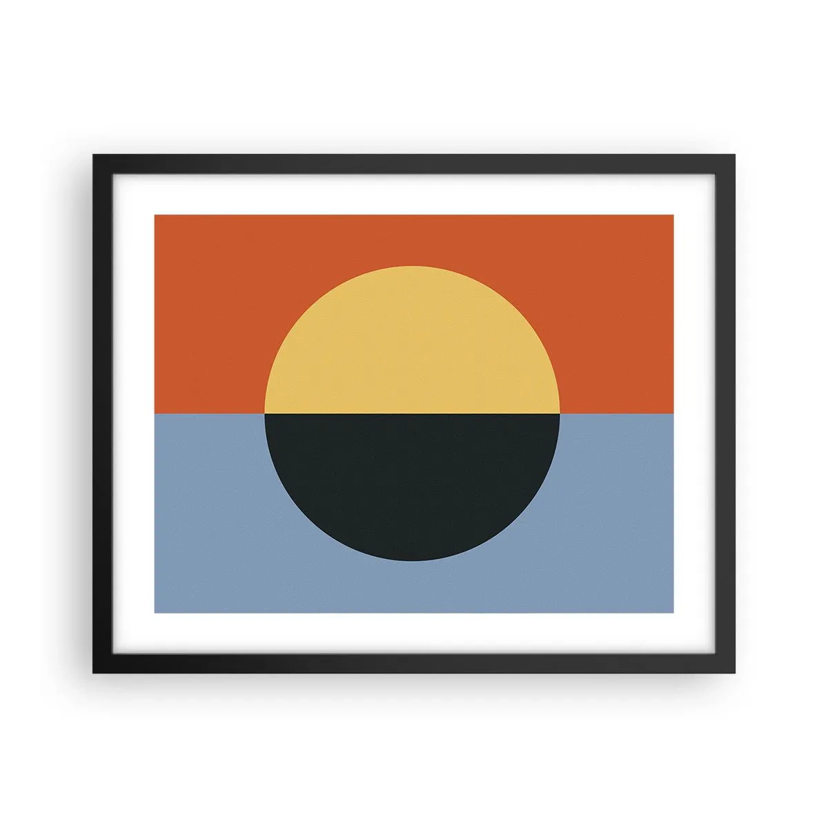 Poster in black frame - Composition of Warm and Cool - 50x40 cm