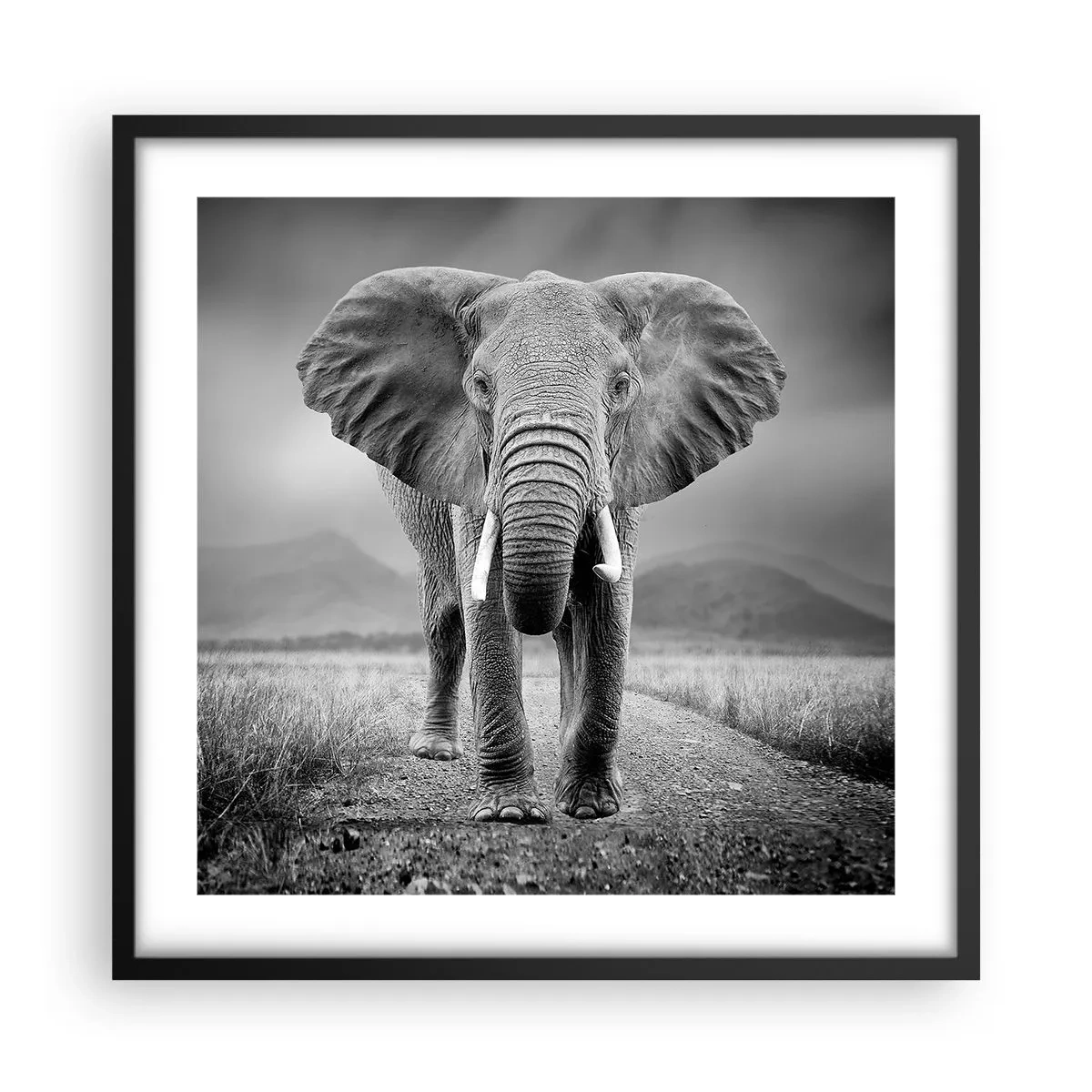 Poster in black frame - Welcoming of the Host - 50x50 cm