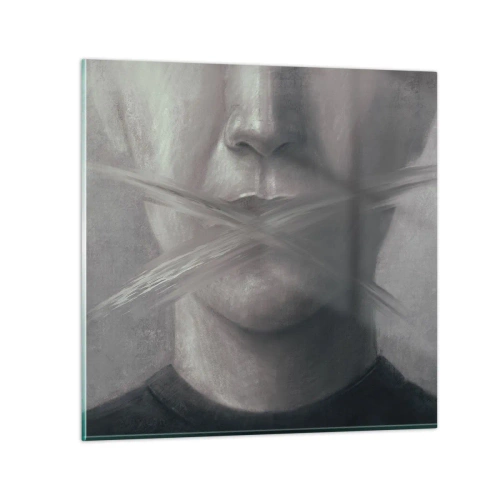 Glass picture - Not a Word - 40x40 cm