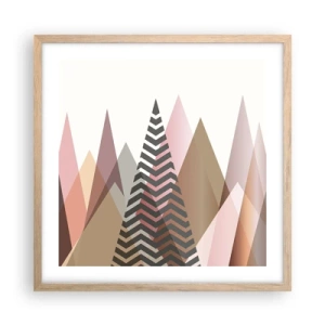 Poster in light oak frame - View of the Piramide - 50x50 cm