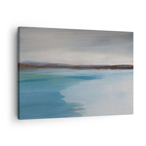 Canvas picture - A minimalist landscape with a waterline and horizon - 70x50cm - Horizontal Landscape - Modern wall decoration for the living room and bedroom ARTTOR