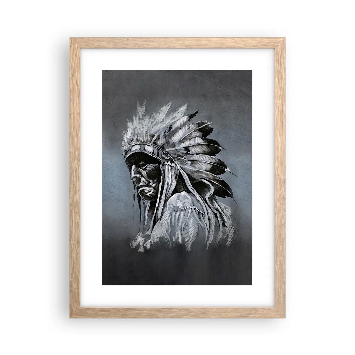 Poster in light oak frame - Return to the Roots - 30x40 cm