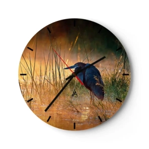 Wall clock - Clock on glass - Stop Taking Pictures - 40x40 cm